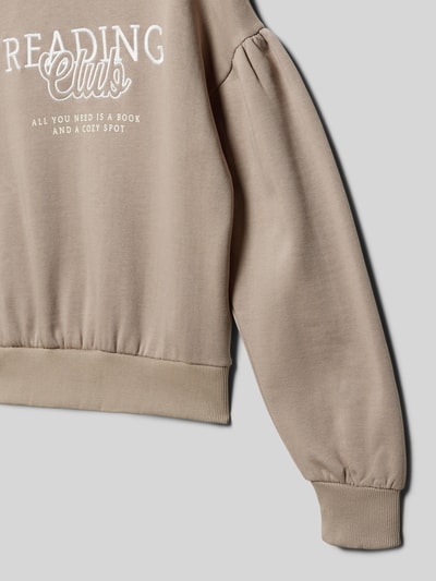 Mango Relaxed Fit Sweatshirt mit Rundhalsausschnitt Hellbraun 2