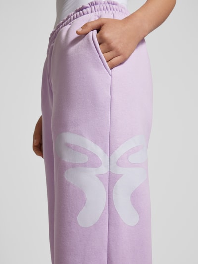 FELICIOUS Oversized sweatpants met labelprint Lila - 3