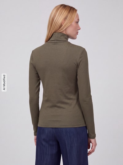 s.Oliver RED LABEL regular fit shirt met lange mouwen van puur katoen Kaki - 5