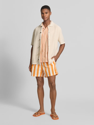Tommy Hilfiger Regular Fit Freizeithemd aus reiner Baumwolle Orange 1