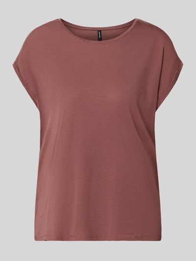 Produktfoto, Regular Fit T-Shirt aus Lyocell-Mix Modell 'AVA' von VERO MODA in mattem Altrosa, glatte Textur, Damen T-Shirt