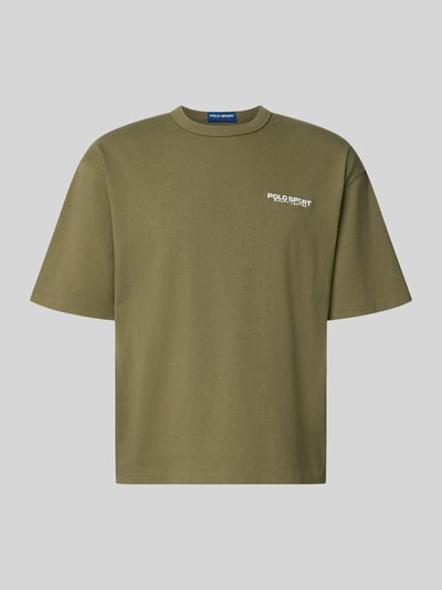 Produktfoto, olivgrünes Regular Fit T-Shirt aus reiner Baumwolle Modell '10/1' von Polo Ralph Lauren, glatte Textur, Herren T-Shirt