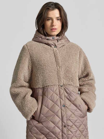 WHITE LABEL Gewatteerd jack met fleece en steekzakken Taupe - 3