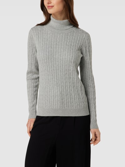 Montego Strickpullover mit Rollkragen Silber Melange 4