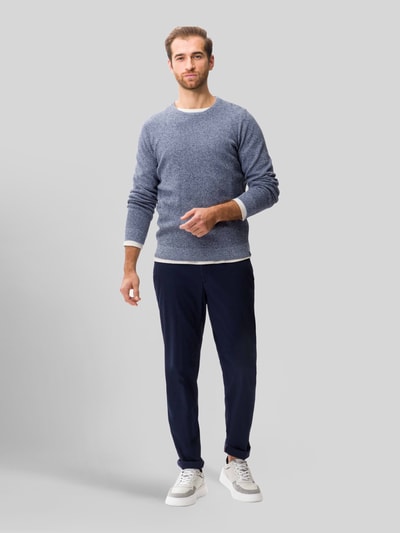 Brax Modern Fit Chino aus Baumwoll-Mix Modell 'Fabio' Marine 1