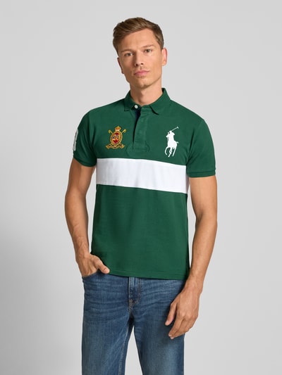 Polo Ralph Lauren Custom Slim Fit Poloshirt mit verdeckter Knopfleiste Dunkelgruen 4