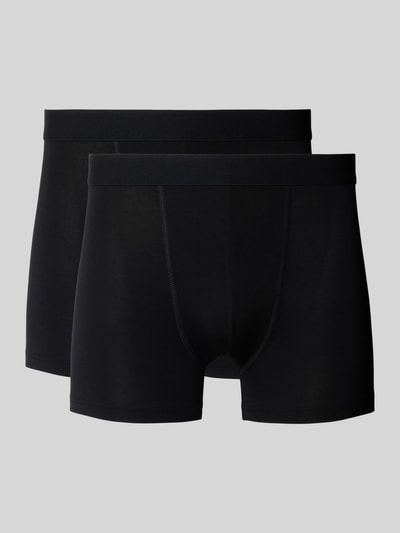 Bread & Boxers Trunks mit elastischem Bund im 2er-Pack Black 1