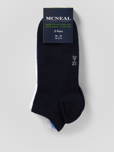 Produktfoto, Sneakersocken aus Baumwoll-Mix in 5er-Pack von MCNEAL, mieszanka bawełny, elastyczne ściągacze, wyhaftowane logo, zestaw pięciu sztuk