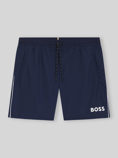 BOSS Regular Fit Badehose mit Logo-Print Modell 'STARFISH' Marine 1