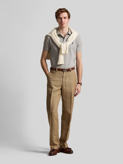 Polo Ralph Lauren regular fit poloshirt van katoenmix Lichtgrijs gemêleerd - 1