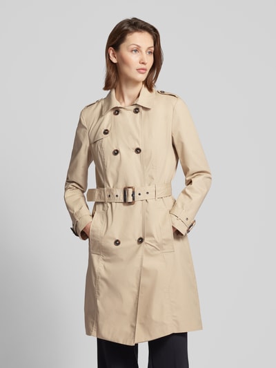 Soyaconcept Trenchcoat mit Taillengürtel Modell 'Lora' Beige 4