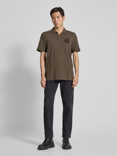 PME Legend Poloshirt mit Label-Detail Oliv 1