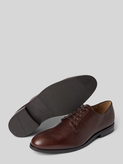 JOOP! SHOES Buty derby ze skóry ze sznurowaniem i detalem z logo Ciemnobrązowy 4