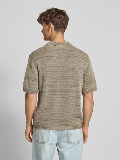 Jack & Jones Poloshirt in Strick-Optik Modell 'CANGGU' Beige 5
