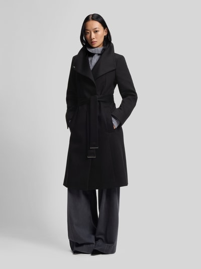 BOSS Regular Fit Mantel aus Woll-Kaschmir-Mix Modell 'Calegan' Black 4
