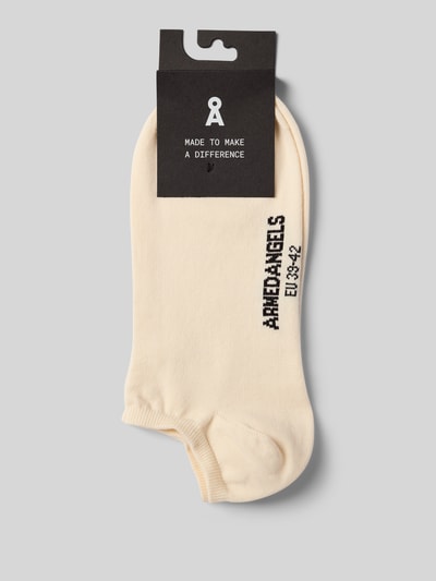 Armedangels Sneakersokken met labeldetail, model 'SAALVO' Offwhite - 3