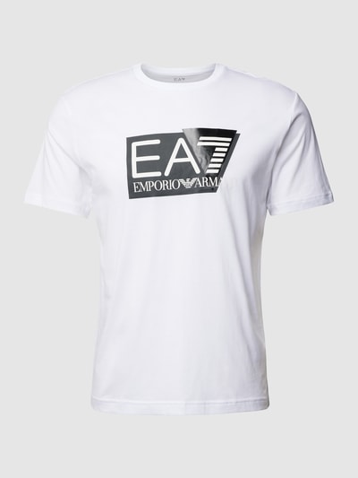 EA7 Emporio Armani T-shirt met labelprint Wit - 2