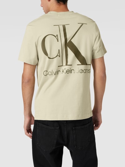 Calvin Klein Jeans T-Shirt mit Label-Details Modell 'HIGH SHINE' Schilf 5