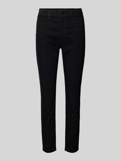 Angels Slim fit broek met siernaden, model 'Ornella' Zwart - 2