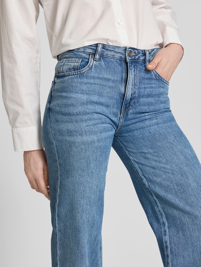 Stefanel Wide Leg Jeans im 5-Pocket-Design Modell 'TURN UP' Hellblau 3