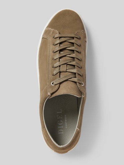 DIGEL Ledersneaker mit Label-Detail Modell 'Summer' Oliv 3