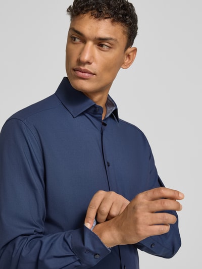 OLYMP Modern Fit Business-Hemd mit Kentkragen Marine 3