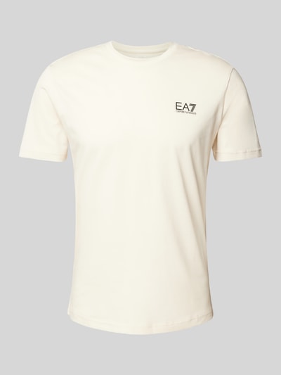 EA7 Emporio Armani T-shirt met labelprint Offwhite - 2