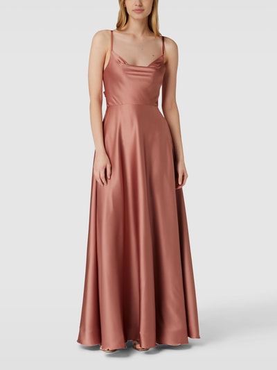 Laona Abendkleid mit Wasserfall-Ausschnitt Rose 1