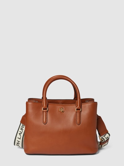 Lauren Ralph Lauren Satchel aus Leder mit Label-Applikation Modell 'MARCY' Cognac 2