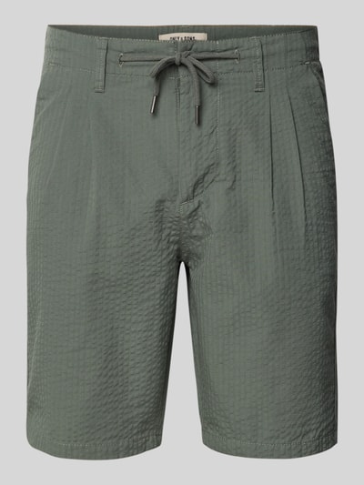 Only & Sons Regular fit korte broek met structuurmotief, model 'LEO LIFE' Middengrijs - 2