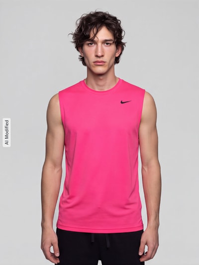 Nike Training Regular Fit T-Shirt mit Logo-Print Pink 4