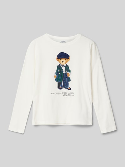 Polo Ralph Lauren Kids Longsleeve mit Label-Print Offwhite 1