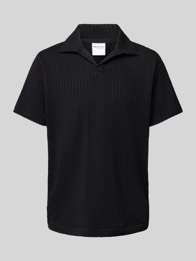 SELECTED HOMME Regular fit poloshirt van katoenmix Zwart - 2