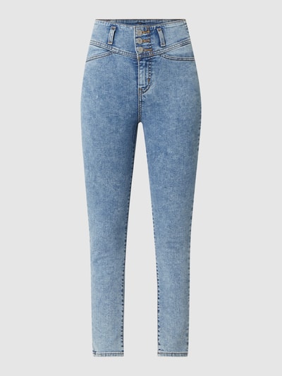 Levi's® Jeansy z bardzo wysokim stanem o kroju super skinny fit z dodatkiem streczu model ‘Mile High’ Jeansowy niebieski 2