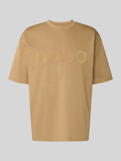 HUGO Regular Fit T-Shirt aus reiner Baumwolle Modell 'Dinkee' Beige 1