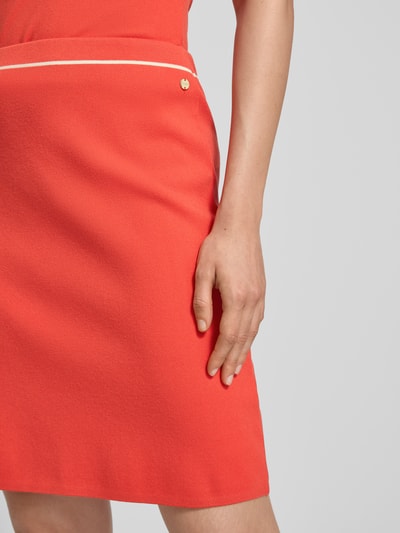 Marc Cain Spódnica ołówkowa o długości do kolan z paskami w kontrastowym kolorze Czerwony 3