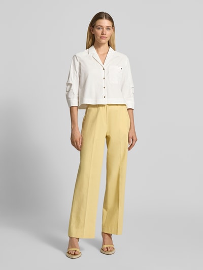 Marc Cain Bluse mit Reverskragen und 3/4-Arm Offwhite 1