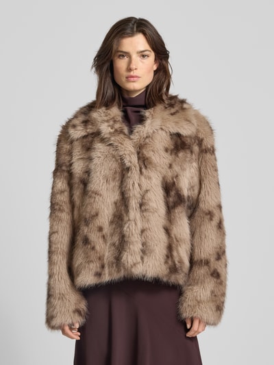 mbyM Kurtka ze sztucznego futra model ‘Corvia’ Jasnobrązowy 4