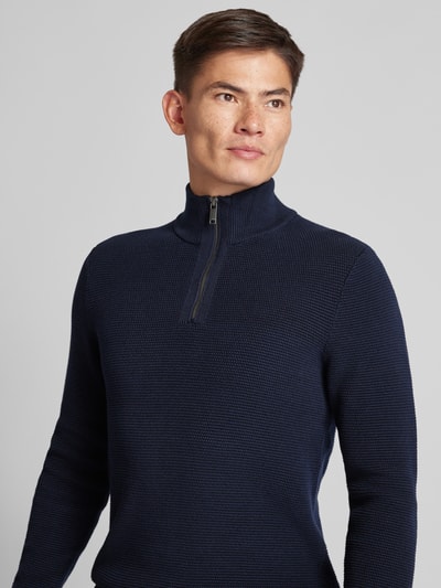 MCNEAL Strickpullover mit gerippten Abschlüssen Dunkelblau 3