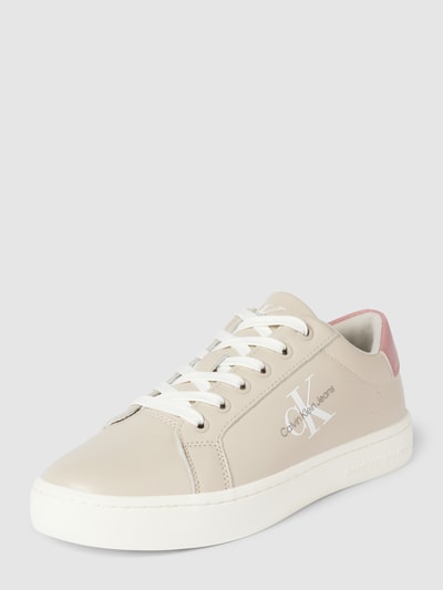 Calvin Klein Jeans Sneakers met labelprint Beige - 1