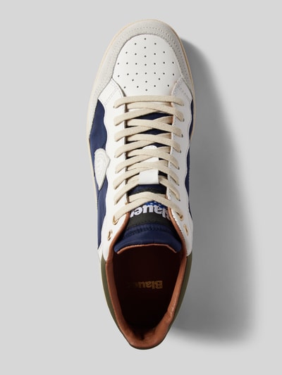 Blauer USA Ledersneaker im Colour-Blocking-Design Modell 'MURRAY' Weiss 3