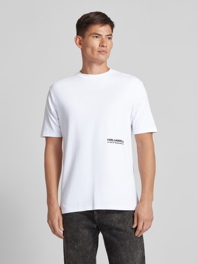 Karl Lagerfeld T-Shirt mit Label-Print Weiss 4