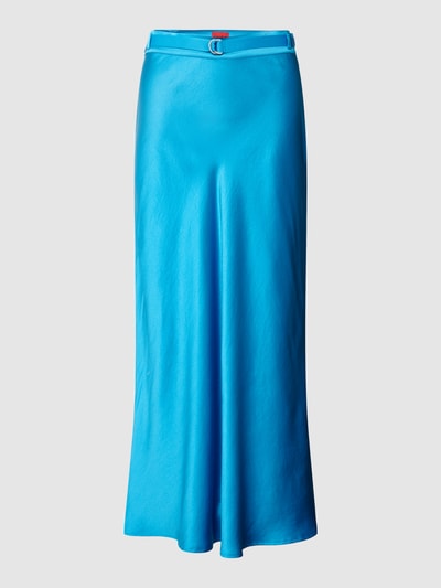 HUGO Midirok met stoffen riem, model 'Raella' Oceaanblauw - 2