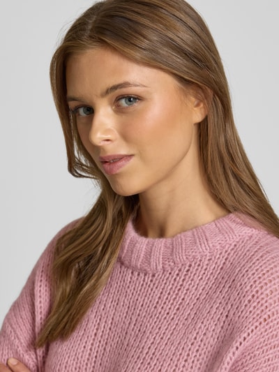 HUGO Oversized Strickpullover aus Woll-Alpaka-Mix Modell 'SLOOSSY' Rosa 3
