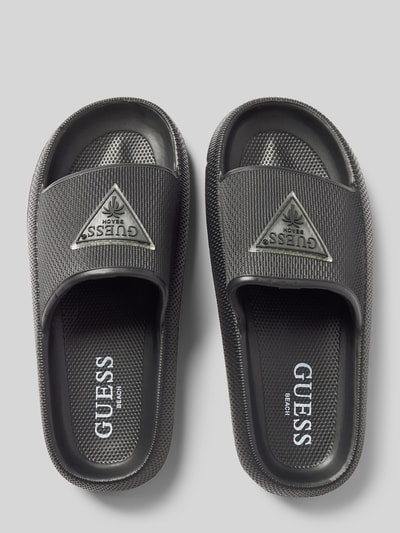 Guess Slides mit Label-Badge Black 3