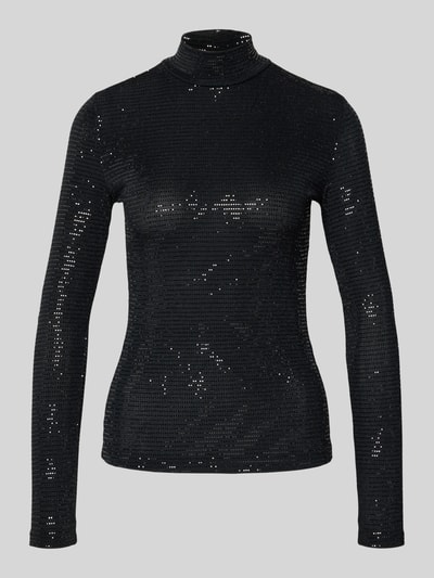 HUGO Shirt met lange mouwen en pailletten, model 'DRISILA' Zwart - 2