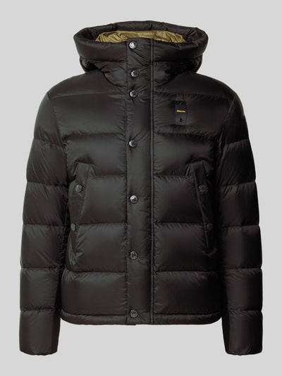 Blauer USA Kurtka pikowana z wypełnieniem puchem i pierzem model 'CLIPPER' Czarny 1