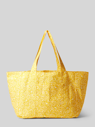 SUN OF A BEACH Shopper aus Canvas mit Druck Gelb 5