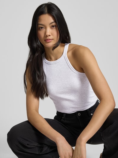 VERO MODA Regular Fit Tank Top aus Baumwoll-Mix Modell 'CHLOE' Hellgrau 3