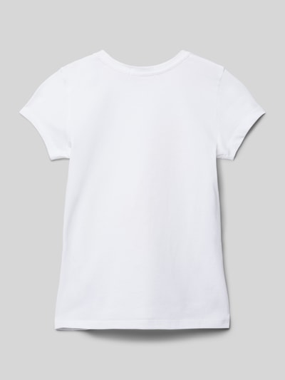 Calvin Klein Jeans T-shirt z o kroju slim fit z nadrukiem z motywem Biały 3